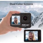 Camera de Acțiune Madynik™ 4K 60FPS – Ecran Dublu Touch 2"+1.3", WiFi, Unghi 170°, 2 Baterii, Geantă de Transport - imagine 6