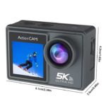Camera de Acțiune Madynik™ 5K 30FPS Premium – Ecran Dublu Touch, WiFi, Unghi 170°, 2 Baterii, Geantă Transport - imagine 8