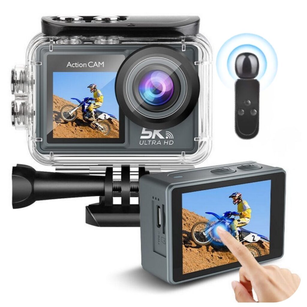 camera actiune 5K microfon wireless