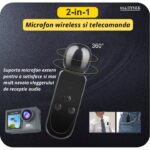 Camera de Acțiune Madynik™ 5K 30FPS cu Microfon Wireless – Ecran Dublu Touch, Unghi 170°, WiFi, Waterproof - imagine 4