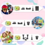 Camera de Acțiune pentru Copii Madynik™ HD 1080P – Ecran IPS 2", Rezistentă la Apă, Card 32GB, Albastru - imagine 12