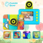 Camera de Acțiune pentru Copii Madynik™ HD 1080P – Ecran IPS 2", Rezistentă la Apă, Card 32GB, Albastru - imagine 3