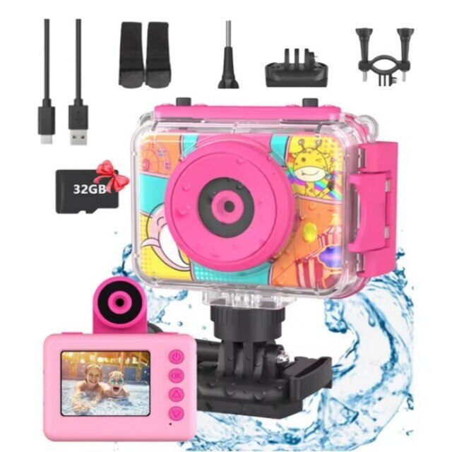 camera actiune copii roz