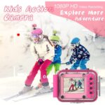 Camera de Acțiune pentru Copii Madynik™ HD 1080P – Ecran IPS 2", Rezistentă la Apă, Card 32GB, Roz - imagine 7
