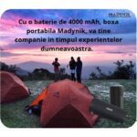 Boxă Portabilă Madynik™ Bluetooth 5.3, 4000 mAh – Impermeabilă IP54, TWS, Card MicroSD, USB-C, Lumini RGB, Negru - imagine 2