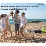 Boxă Portabilă Madynik™ Bluetooth 5.3, 4000 mAh – Impermeabilă IP54, TWS, Card MicroSD, USB-C, Lumini RGB, Negru - imagine 18