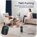 Boxă Portabilă Madynik™ Bluetooth 5.3, 4000 mAh – Impermeabilă IP54, TWS, Card MicroSD, USB-C, Lumini RGB, Negru - imagine 10