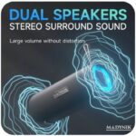Boxă Portabilă Madynik™ Bluetooth 5.3, 4000 mAh – Impermeabilă IP54, TWS, Card MicroSD, USB-C, Lumini RGB, Negru - imagine 12