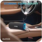 Boxă Portabilă Madynik™ Bluetooth 5.3, 4000 mAh – Impermeabilă IP54, TWS, Card MicroSD, USB-C, Lumini RGB, Negru - imagine 6