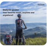 Boxă Portabilă Madynik™ Bluetooth 5.3, 4000 mAh – Impermeabilă IP54, Funcție TWS, MicroSD, USB-C, RGB, Negru (Model 2) - imagine 8