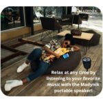 Boxă Portabilă Madynik™ Bluetooth 5.3, 4000 mAh – Impermeabilă IP54, Funcție TWS, MicroSD, USB-C, RGB, Negru (Model 2) - imagine 3