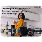 Boxă Portabilă Madynik™ Bluetooth 5.3, 4000 mAh – Impermeabilă IP54, Funcție TWS, MicroSD, USB-C, RGB, Negru (Model 2) - imagine 10