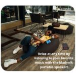 Boxă Portabilă Madynik™ Compactă, Bluetooth 5.3, 2000 mAh – IP54, TWS, MicroSD, USB-C, Lumini RGB, Gri - imagine 2