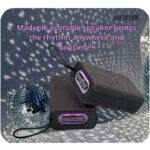 Boxă Portabilă Madynik™ Compactă, Bluetooth 5.3, 2000 mAh – IP54, TWS, MicroSD, USB-C, Lumini RGB, Gri - imagine 8