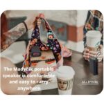 Boxă Portabilă Madynik™ Compactă, Bluetooth 5.3, 2000 mAh – IP54, TWS, MicroSD, USB-C, Lumini RGB, Gri - imagine 5