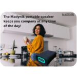 Boxă Portabilă Madynik™ Compactă, Bluetooth 5.3, 2000 mAh – IP54, TWS, MicroSD, USB-C, Lumini RGB, Gri - imagine 9