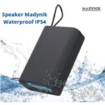 Boxă Portabilă Madynik™ Compactă, Bluetooth 5.3, 2000 mAh – IP54, TWS, MicroSD, USB-C, Lumini RGB, Gri - imagine 3