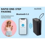 Boxă Portabilă Madynik™ Compactă, Bluetooth 5.3, 2000 mAh – IP54, TWS, MicroSD, USB-C, Lumini RGB, Gri - imagine 15