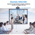 Camera Web Madynik™ Full HD 1080P – Plug & Play, Rotație 360°, Unghi 130°, Microfon Noise-Cancelling, Kit Complet - imagine 4