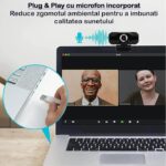 Camera Web Madynik™ Full HD 1080P – Plug & Play, Rotație 360°, Unghi 130°, Microfon Noise-Cancelling, Kit Complet - imagine 6