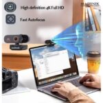 Camera Web Madynik™ 4K Full HD – Plug & Play, Rotație 360°, Unghi 130°, Microfon cu Reducere Zgomot, Kit Complet - imagine 7