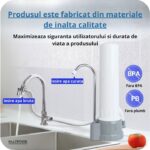 Filtru de Apă Potabilă Madynik™ cu Purificator Ceramic – Capacitate 6000 Litri, Carbon Activ Bacteriostatic, Montaj Simplu la Robinet - imagine 3