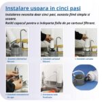 Filtru de Apă Potabilă Madynik™ cu Purificator Ceramic – Capacitate 6000 Litri, Carbon Activ Bacteriostatic, Montaj Simplu la Robinet - imagine 5