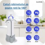 Filtru de Apă Potabilă Madynik™ cu Purificator Ceramic – Capacitate 6000 Litri, Carbon Activ Bacteriostatic, Montaj Simplu la Robinet - imagine 6