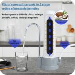 Filtru de Apă Potabilă Madynik™ cu Purificator Ceramic – Capacitate 6000 Litri, Carbon Activ Bacteriostatic, Montaj Simplu la Robinet - imagine 9