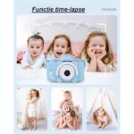 Aparat Foto Digital Madynik™ pentru Copii HD 1080P – Display IPS, Husă Silicon, Card 32GB, Stickere Incluse, Albastru - imagine 9
