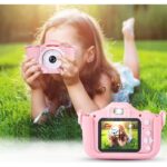 Aparat Foto Digital Madynik™ pentru Copii HD 1080P – Display IPS, Husă Silicon, Card 32GB, Stickere Incluse, Roz - imagine 3
