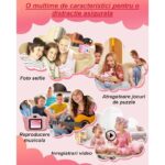 Aparat Foto Digital Madynik™ pentru Copii HD 1080P – Display IPS, Husă Silicon, Card 32GB, Stickere Incluse, Roz - imagine 5
