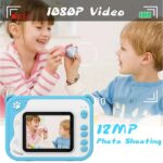 Aparat Foto pentru Copii Madynik™ cu Printare Instantă – HD 1080P, Ecran 2.4", Card 16GB, 3 Role Hârtie, Albastru-Alb - imagine 5