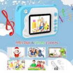 Aparat Foto pentru Copii Madynik™ cu Printare Instantă – HD 1080P, Ecran 2.4", Card 16GB, 3 Role Hârtie, Albastru-Alb - imagine 14