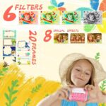 Aparat Foto pentru Copii Madynik™ cu Printare Instantă – HD 1080P, Ecran 2.4", Card 16GB, 3 Role Hârtie, Roz-Alb - imagine 3