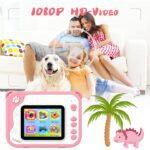 Aparat Foto pentru Copii Madynik™ cu Printare Instantă – HD 1080P, Ecran 2.4", Card 16GB, 3 Role Hârtie, Roz-Alb - imagine 6