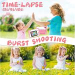 Aparat Foto pentru Copii Madynik™ cu Printare Instantă – HD 1080P, Ecran 2.4", Card 16GB, 3 Role Hârtie, Roz-Alb - imagine 7