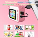 Aparat Foto pentru Copii Madynik™ cu Printare Instantă – HD 1080P, Ecran 2.4", Card 16GB, 3 Role Hârtie, Roz-Alb - imagine 5