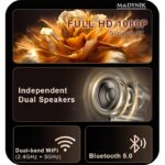 Videoproiector Madynik™ Full HD 1080P, 600 ANSI Lumeni – WiFi 6, Bluetooth, Android 11, 2 Difuzoare, Trepied Inclus - imagine 8