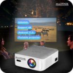 Videoproiector Madynik™ Full HD 1080P, 600 ANSI Lumeni – WiFi 6, Bluetooth, Android 11, 2 Difuzoare, Trepied Inclus - imagine 11