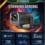 Videoproiector Smart Madynik™ cu WiFi 6 și Bluetooth 5.0 – Android 11, Proiecție LED până la 130", Rotație 180° - imagine 3