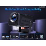 Videoproiector Smart Madynik™ cu WiFi 6 și Bluetooth 5.0 – Android 11, Proiecție LED până la 130", Rotație 180° - imagine 4