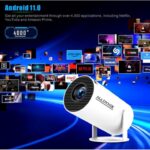 Videoproiector Smart Madynik™ cu WiFi 6 și Bluetooth 5.0 – Android 11, LED 130", Rotație 180°, Alb - imagine 6