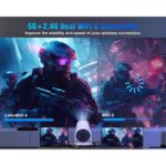 Videoproiector Smart Madynik™ cu WiFi 6 și Bluetooth 5.0 – Android 11, LED 130", Rotație 180°, Alb - imagine 12