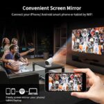 Videoproiector Smart Madynik™ cu WiFi 6 și Bluetooth 5.0 – Android 11, LED 130", Rotație 180°, Alb - imagine 14