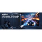 Videoproiector Smart Madynik™ cu WiFi 6 și Bluetooth 5.0 – Android 11, LED 130", Rotație 180°, Alb - imagine 15