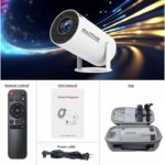 Videoproiector Smart Madynik™ cu WiFi 6 și Bluetooth 5.0 – Android 11, LED 130", Rotație 180°, Alb - imagine 16